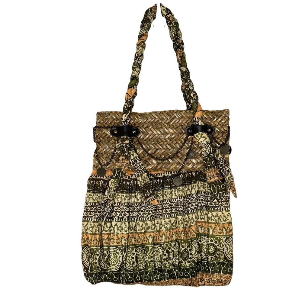Sun And Sand Sun N Sand Handbag Purse Bohemian Cloth Weave Basket